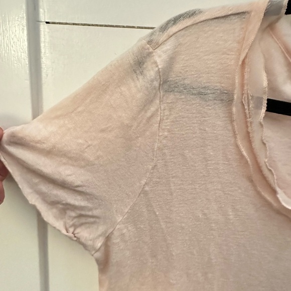 SUNDANCE Linen woman pink short sleeve lagonlook lightweight casual tee XL - Picture 6 of 10